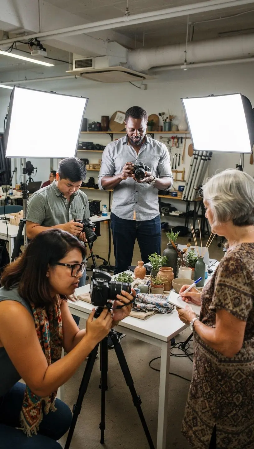 Co-working space with tools for creative collaboration
